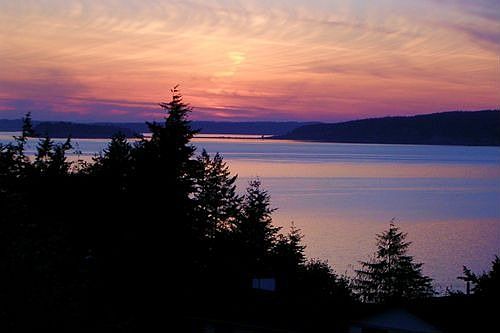 Sunset view from deck