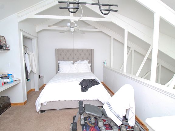 Loft with closets in bedroom #2. Can be used as office, play area, third bedroom space, or crafting room.