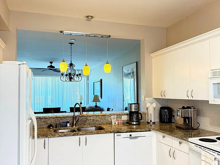 Stove, Microwave, side by side refrigerator