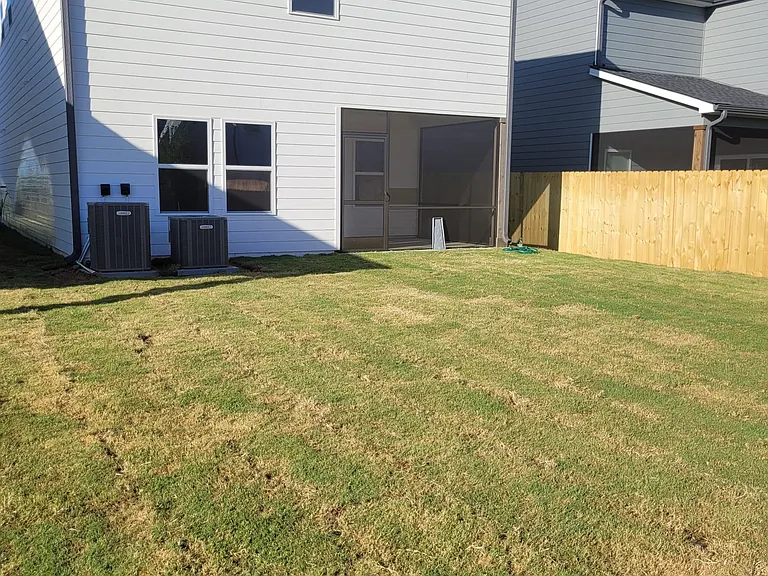 backyard with fence
