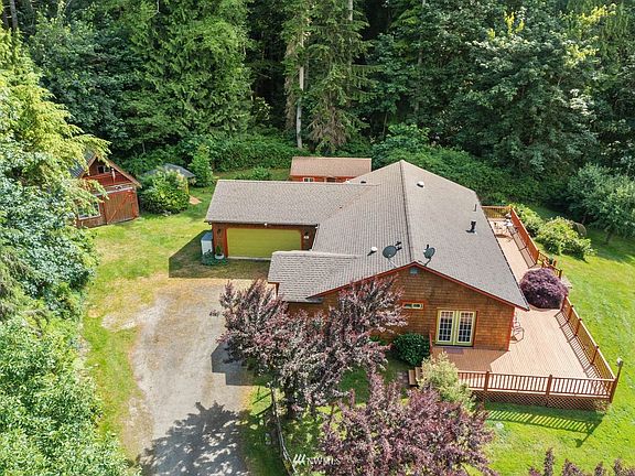 Aerial view of the improvements.