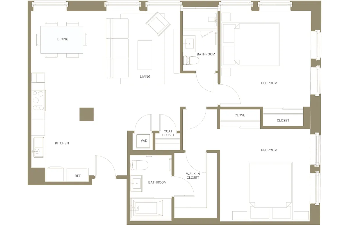 Floor plan Two Bedroom C