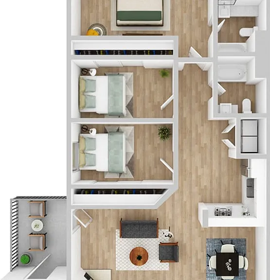3 Bedroom | 2 Bath | 1150 SF 3 Bedroom | 2 Bath | 1150 SF