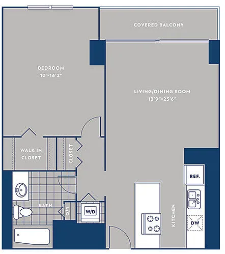 Floor plan 1 bed 1 bath / 04