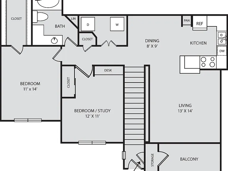 Parc At Wall Street - B1 - 1 Beds - 1 Baths - 1085 Sq. ft.