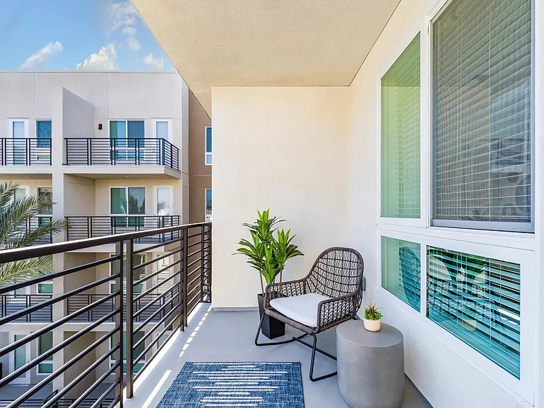 Enjoy your own private patio or balcony, perfect for relaxing, entertaining, or simply soaking in the California sunshine.