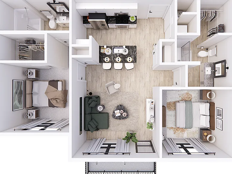 Explore this contemporary apartment layout designed for modern living and convenience. Explore this contemporary apartment layout designed for modern living and convenience.