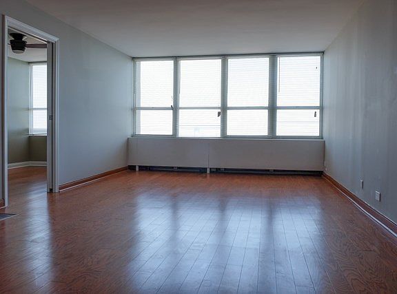 A view to the living room from the entry way.