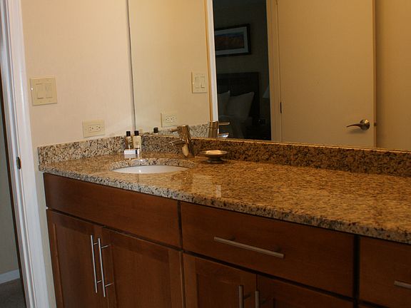 Bathrooms have tons of stora