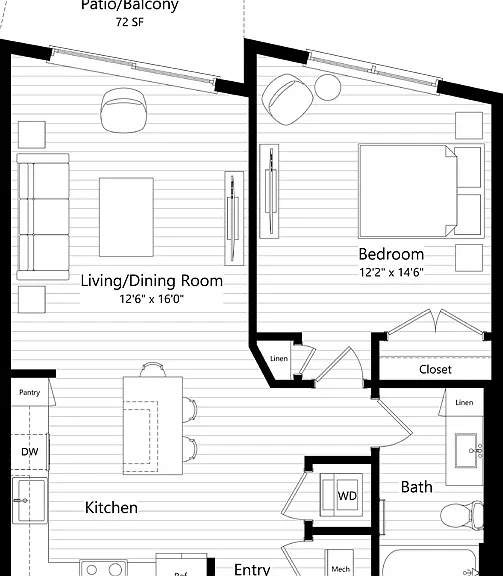 A1 floor plan ALLUVION LAS OLAS