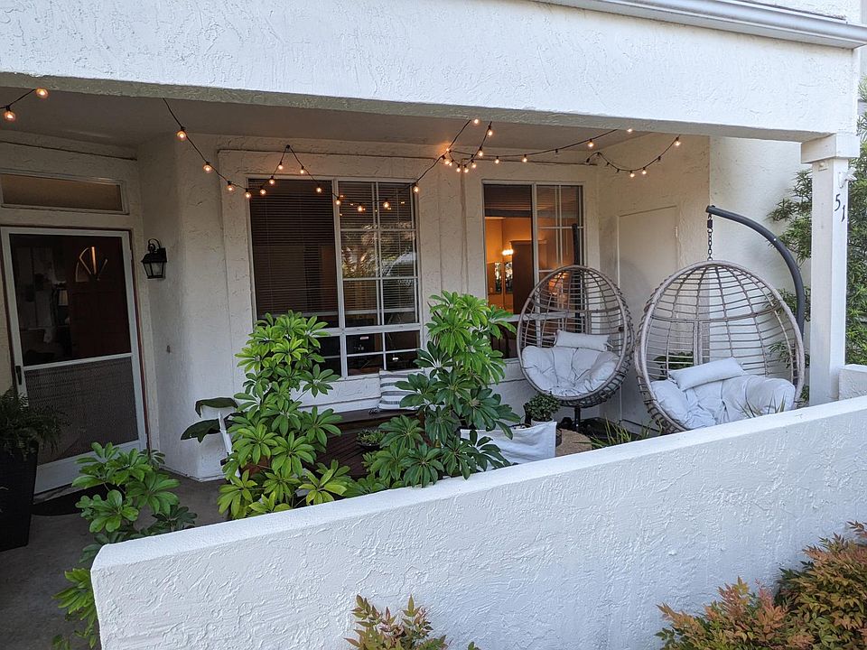 Covered patio with storage closet