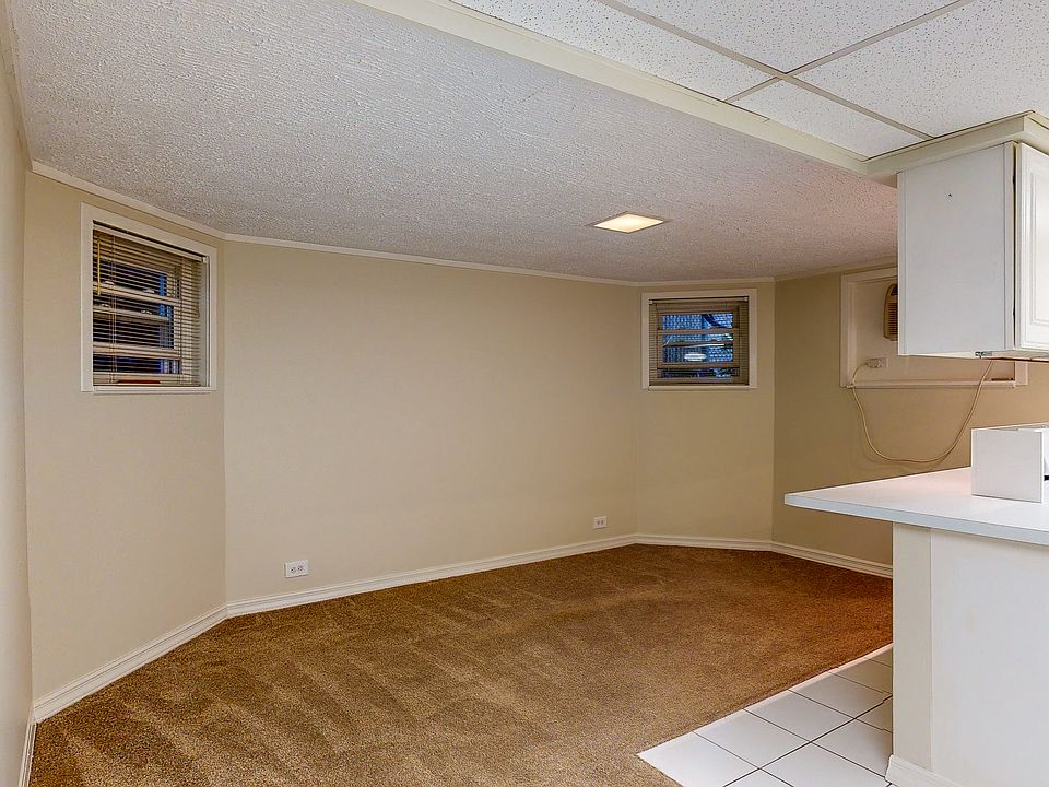 Cozy living room space off kitchen area