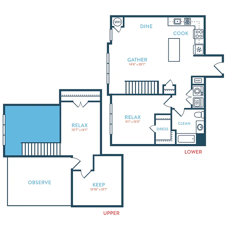 Floor plan 1246 Berkeley A3 Loft