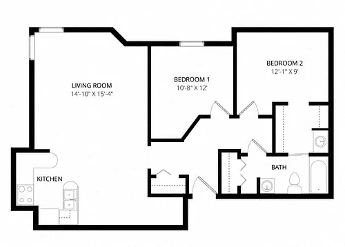 Floor plan Two Bedroom