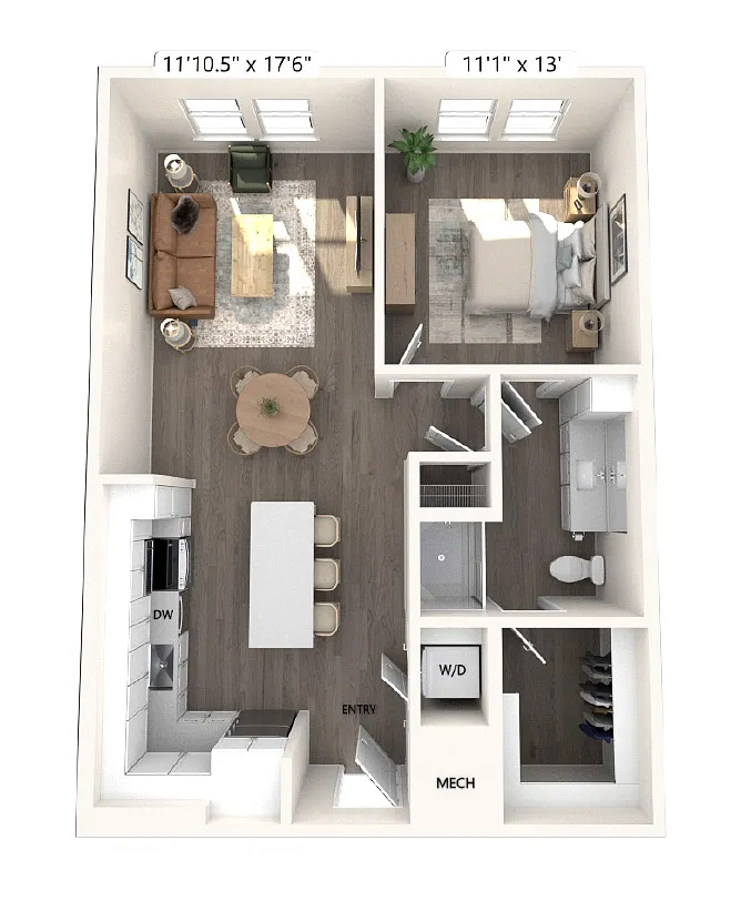 Floor plan A-767sf-531-532