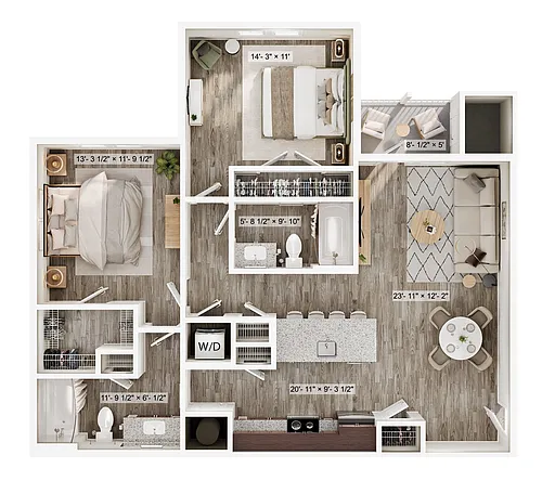 Floor plan 2x2 Tradition