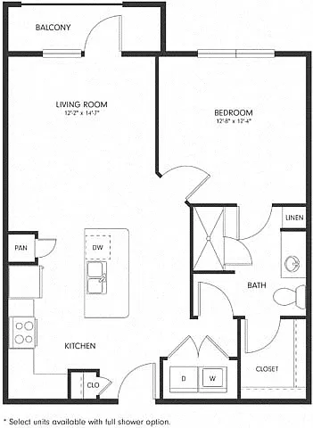 Floor plan One-Bedroom (A3)