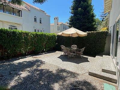 Private backyard and patio for 120 Kingsley.