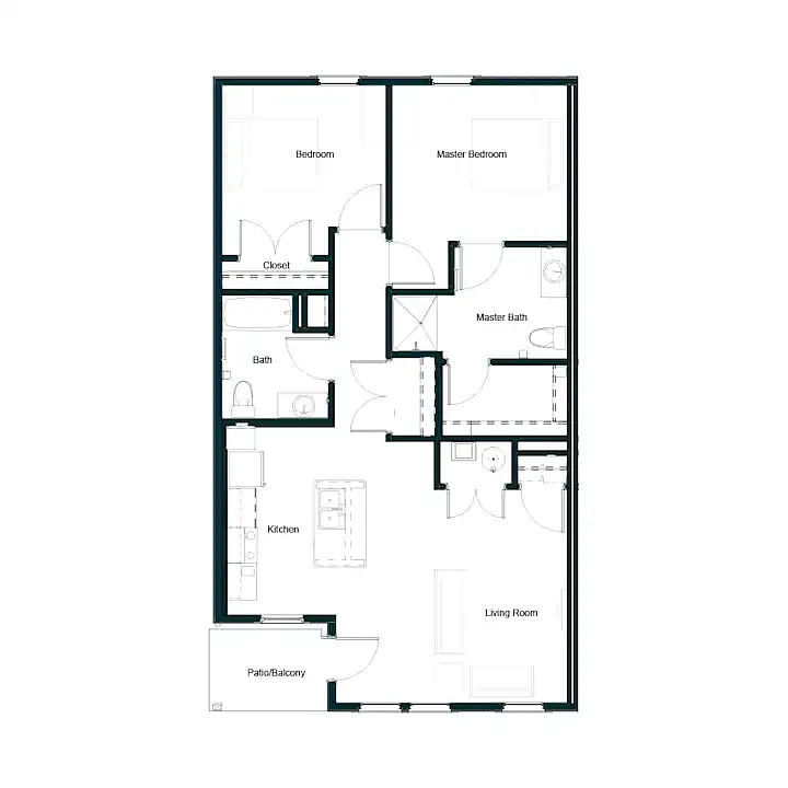 Floor plan 2 Bedroom