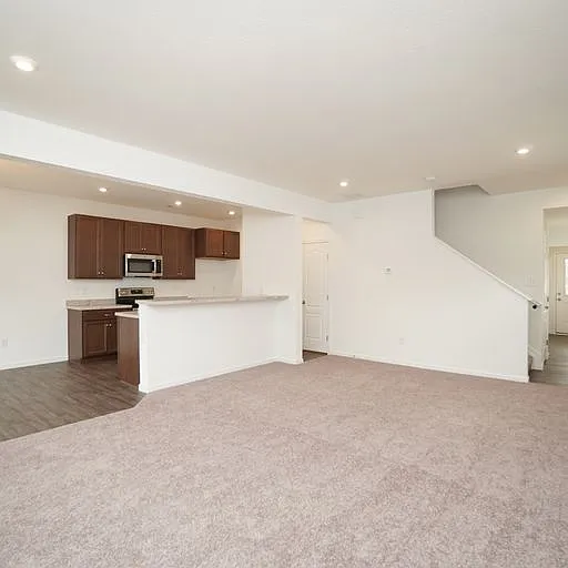 Living Area and Kitchen
