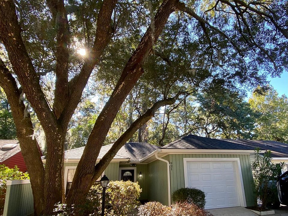 House from Street with Oak Tree