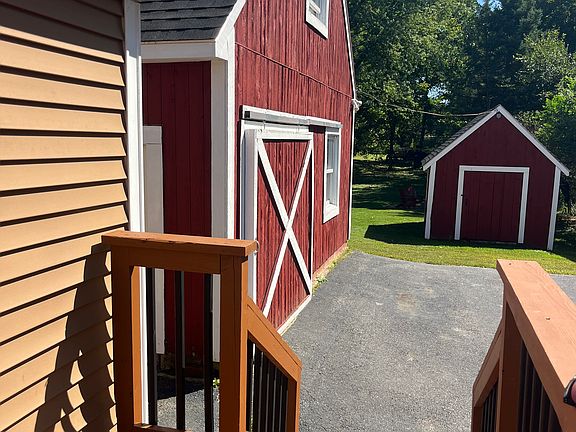View of shed from deck