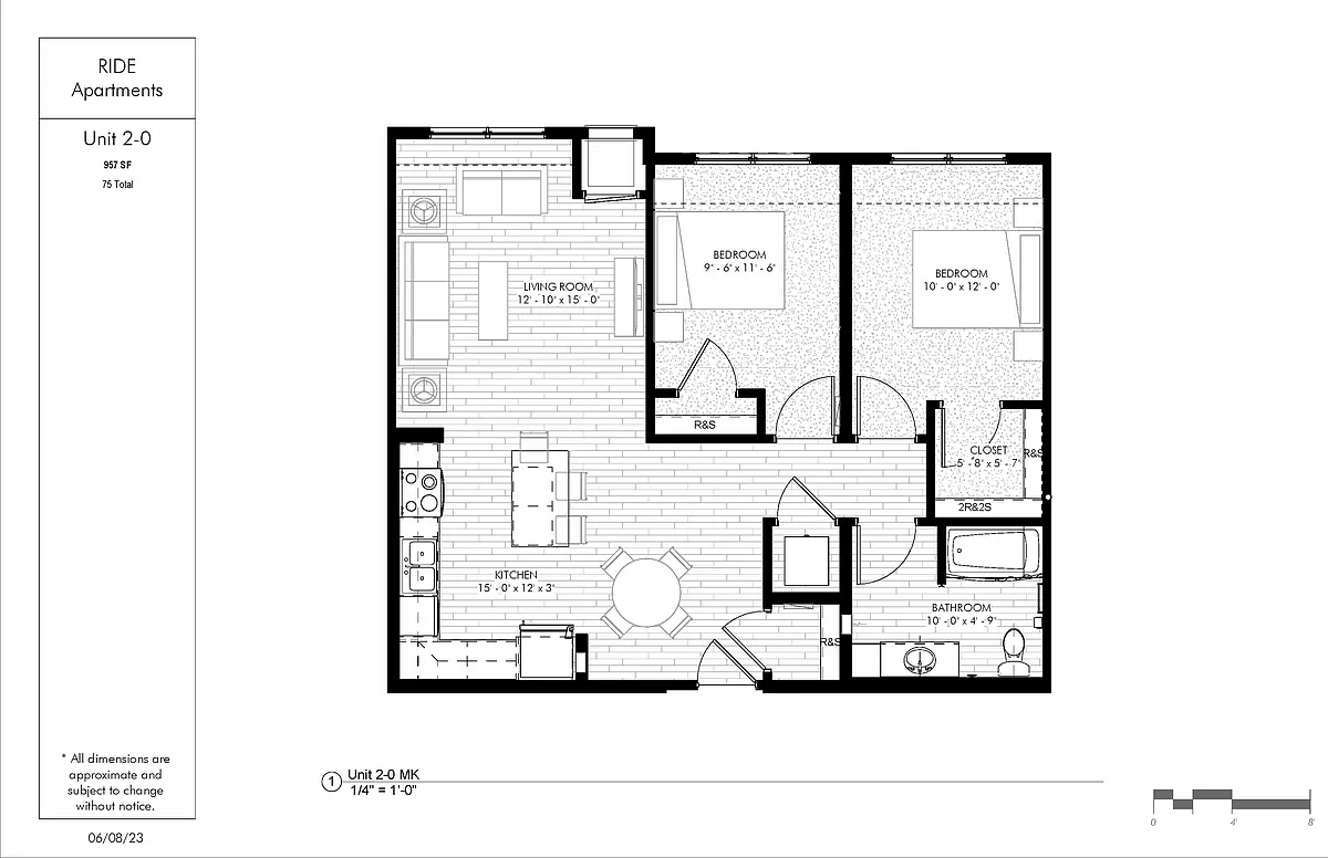Floor plan 2 Bedroom 2-0 (60)