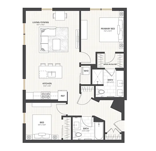 Floor plan 2B7