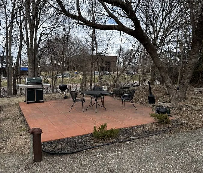 Resident patio and grill area