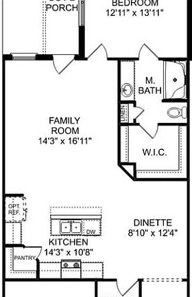 The Camilla B Townhome Interior Unit Floor Plan