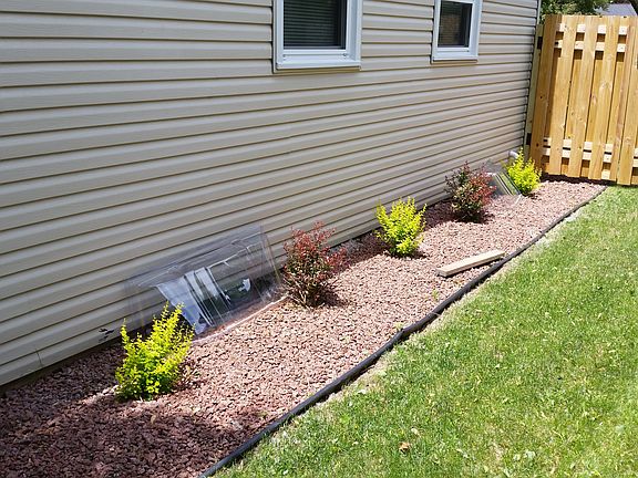 Newly added landscaping