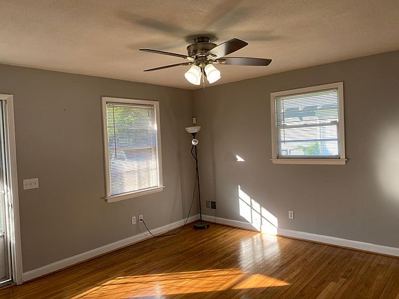 Light filled living area with fan