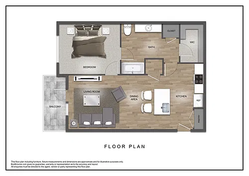 Floor plan 1 Bedroom