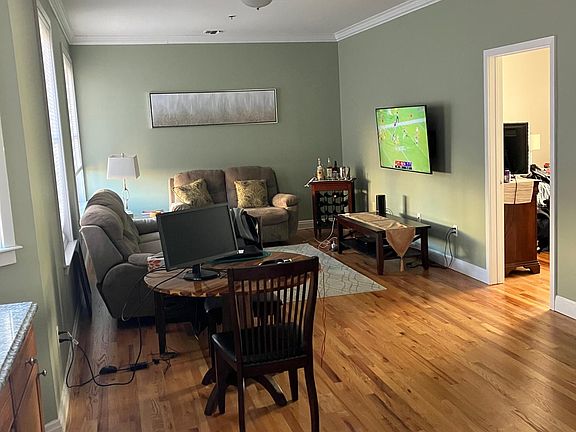 living and dining areas