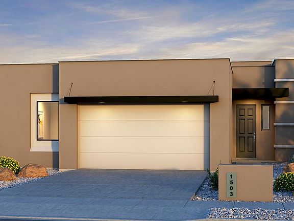 Contemporary Elevation with flex room