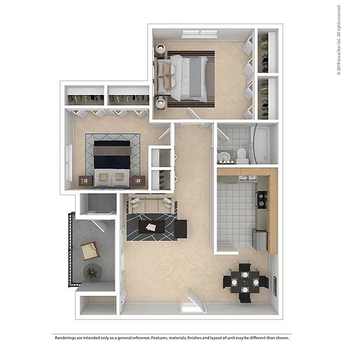 Floor plan Two Bed One Bath