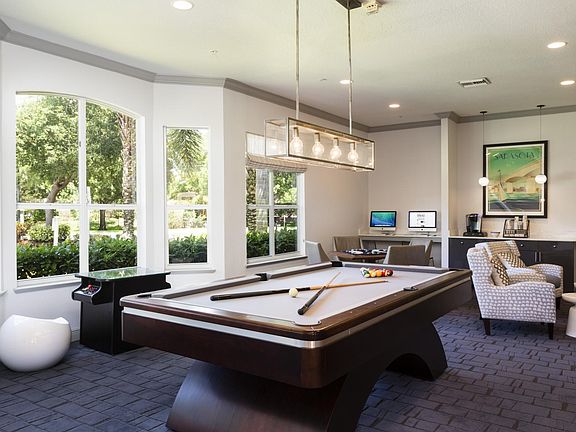 Pool table in community center