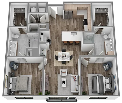 Floor plan D1 Two Bedroom