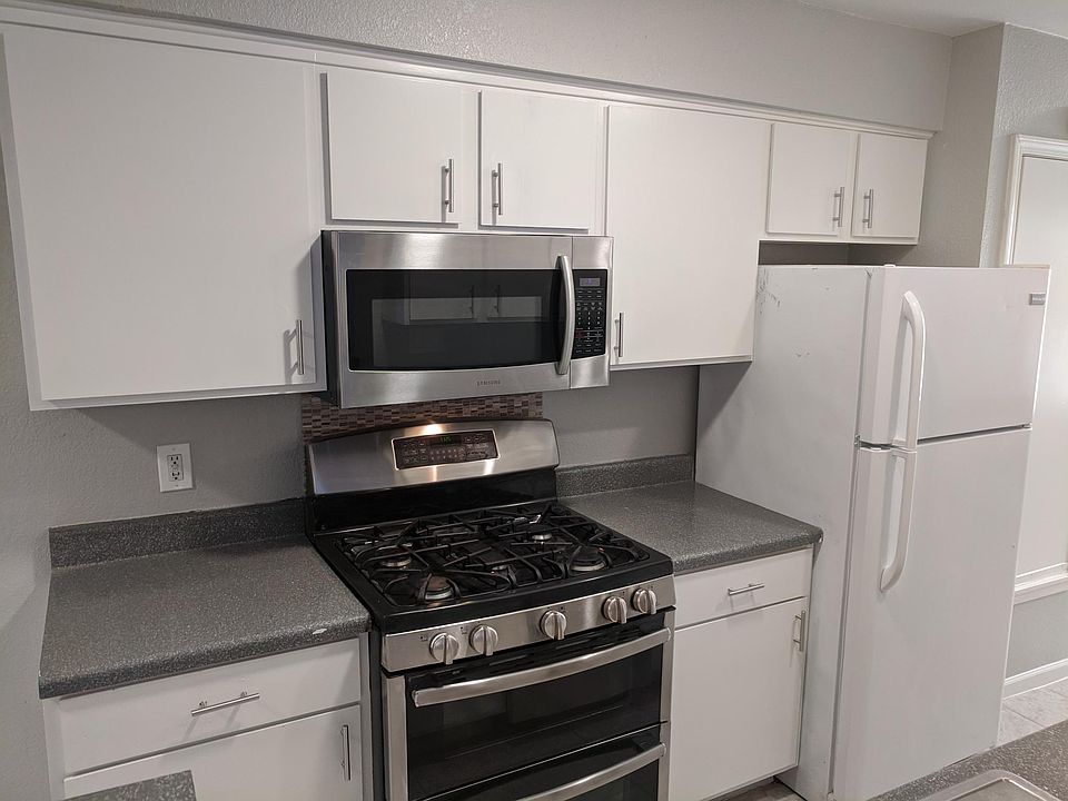 Kitchen with stainless steel appliances