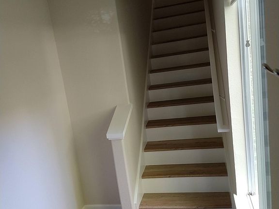Main Stairs to living area (new plank stairs)