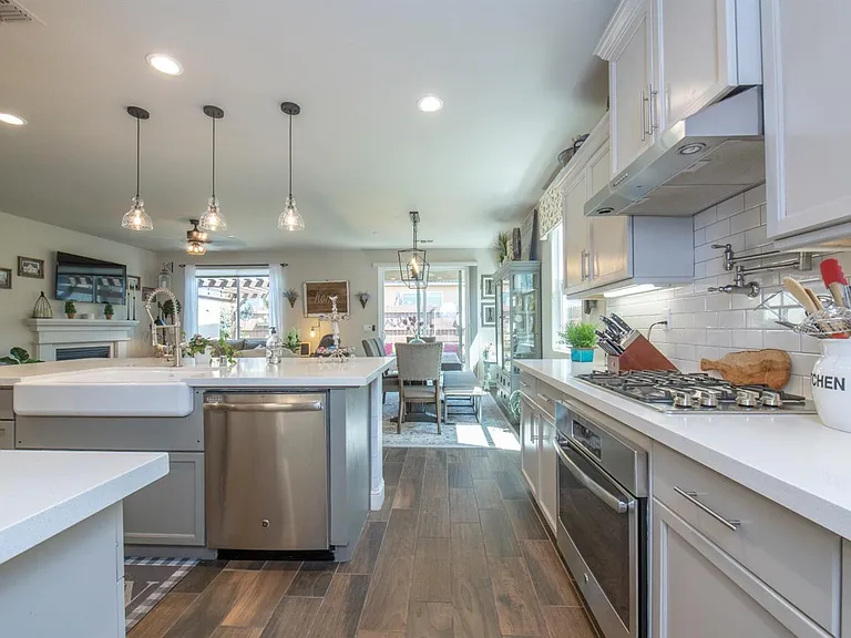 Kitchen with Gas Stove and built in Pot Filler