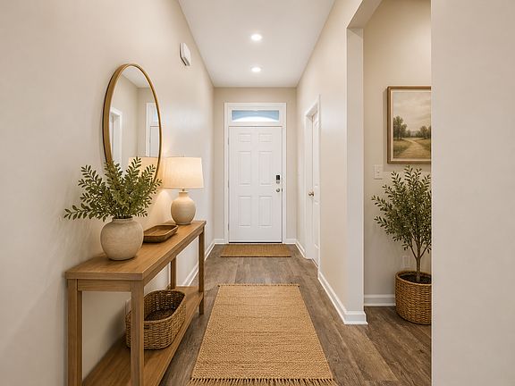 Virtually staged entry way