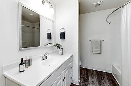 Updated bathroom with clean, modern details