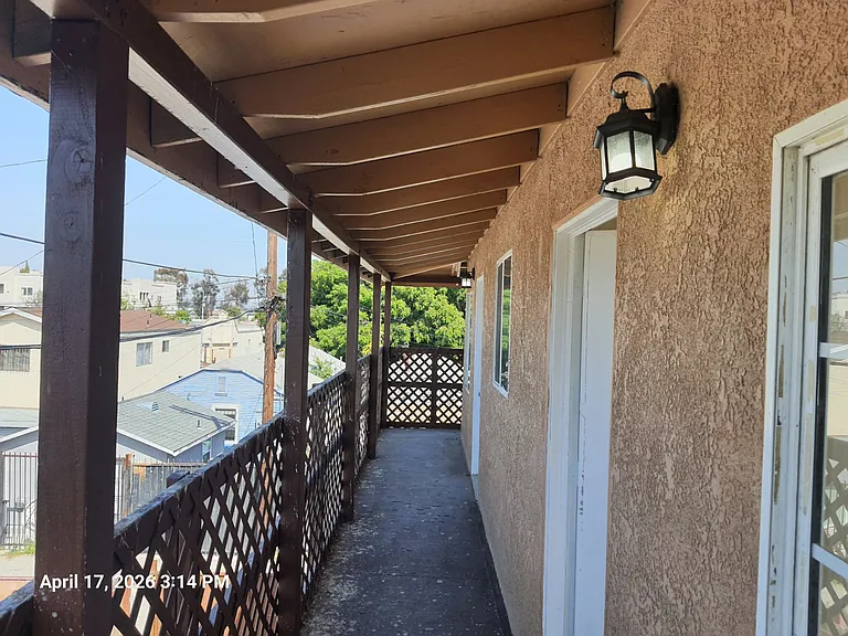 Upstairs balcony