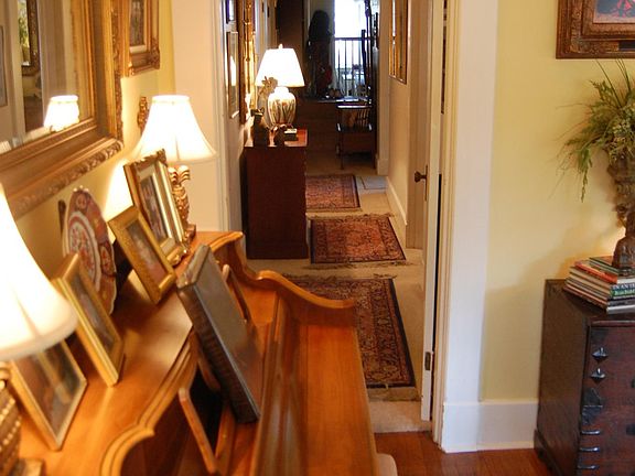 Living Room looking down the center hall.