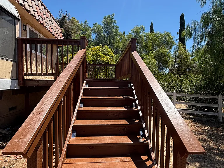 New Stairs with lights installed for safety