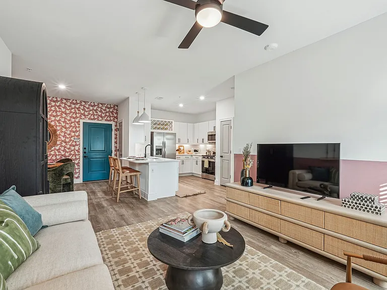 Living Room with Views to the Kitchen and Dining Area