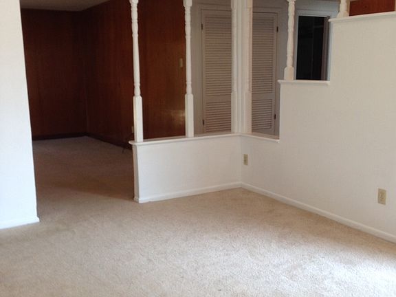 Dining room looks out to living room