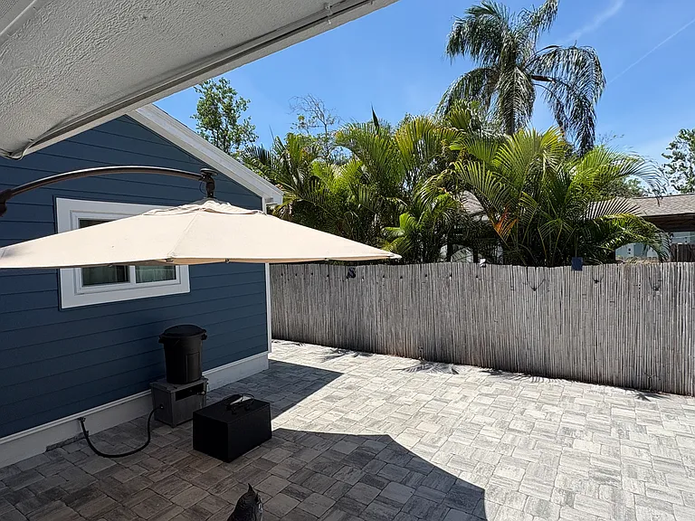 Private paved patio