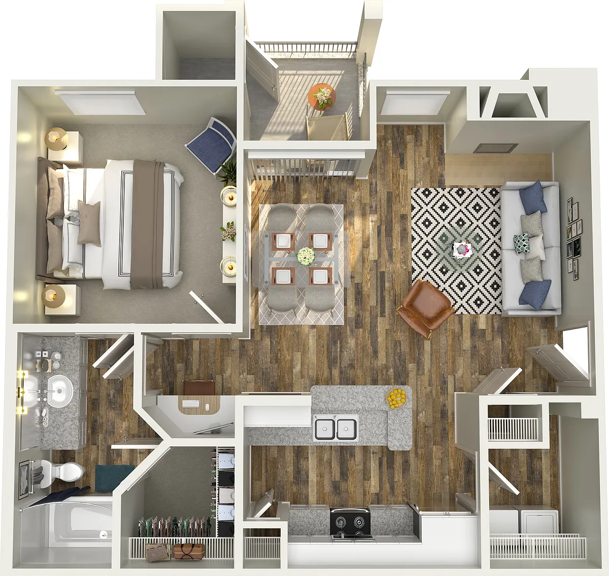 Floor plan 1x1B